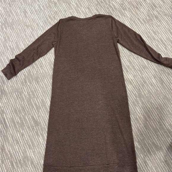 Dear Scarlett Chocolate Long Sleeve Midi Dress - size M - Picture 2 of 4